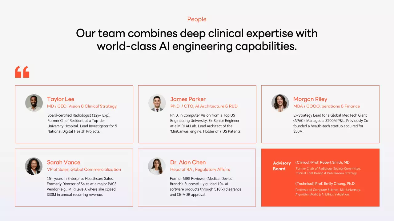 오렌지색 현대 비즈니스 프레젠테이션