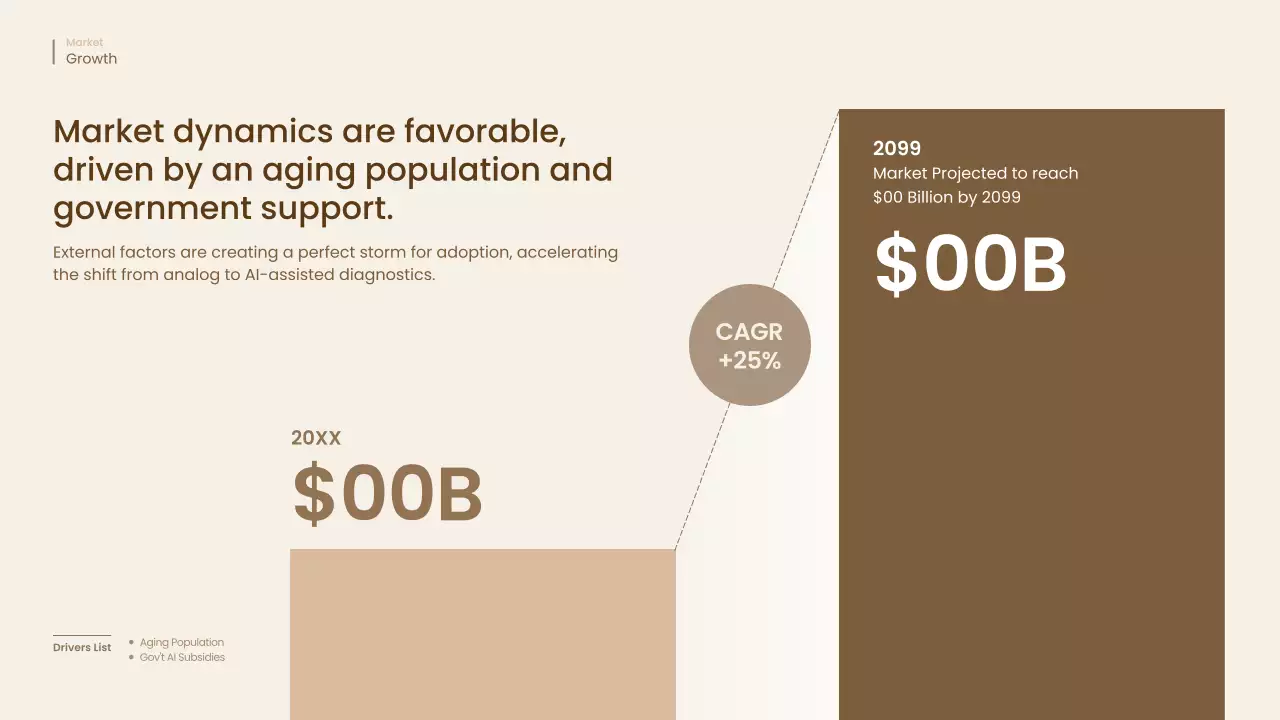 베이지 미니멀 AI 비즈니스 프레젠테이션