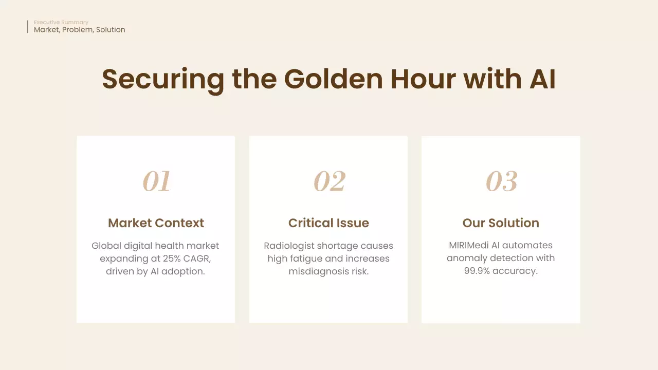 베이지 미니멀 AI 비즈니스 프레젠테이션