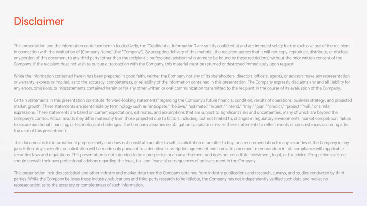 오렌지색 현대 비즈니스 프레젠테이션