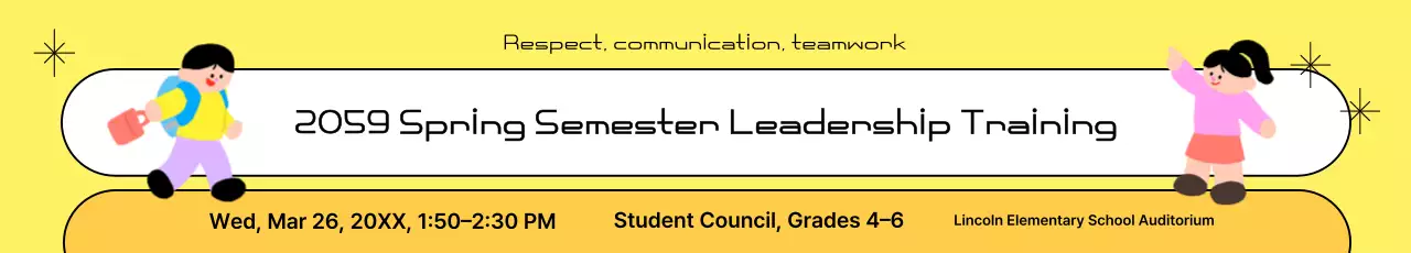 Yellow Neat Student Council Leadership Training Guide