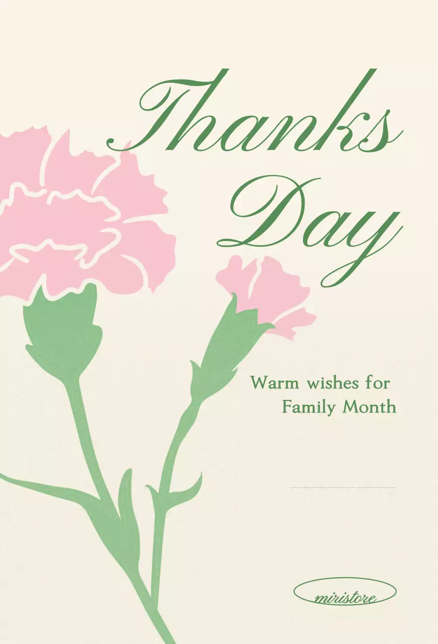 Lễ kỷ niệm Tháng Gia đình đơn giản màu hồng