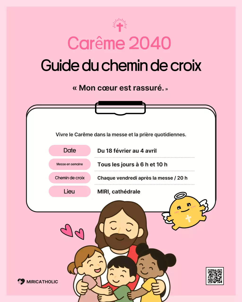 Guide rose simple pour le Carême