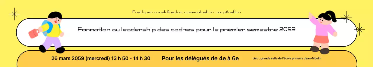 Guide de formation au leadership du conseil étudiant Yellow Neat