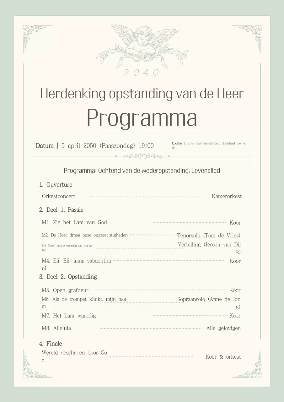 Gids voor het Ivory Classic Paasconcert