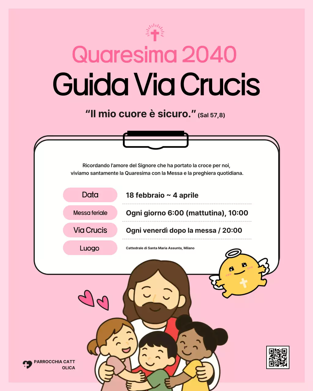 Guida semplice rosa per la Quaresima