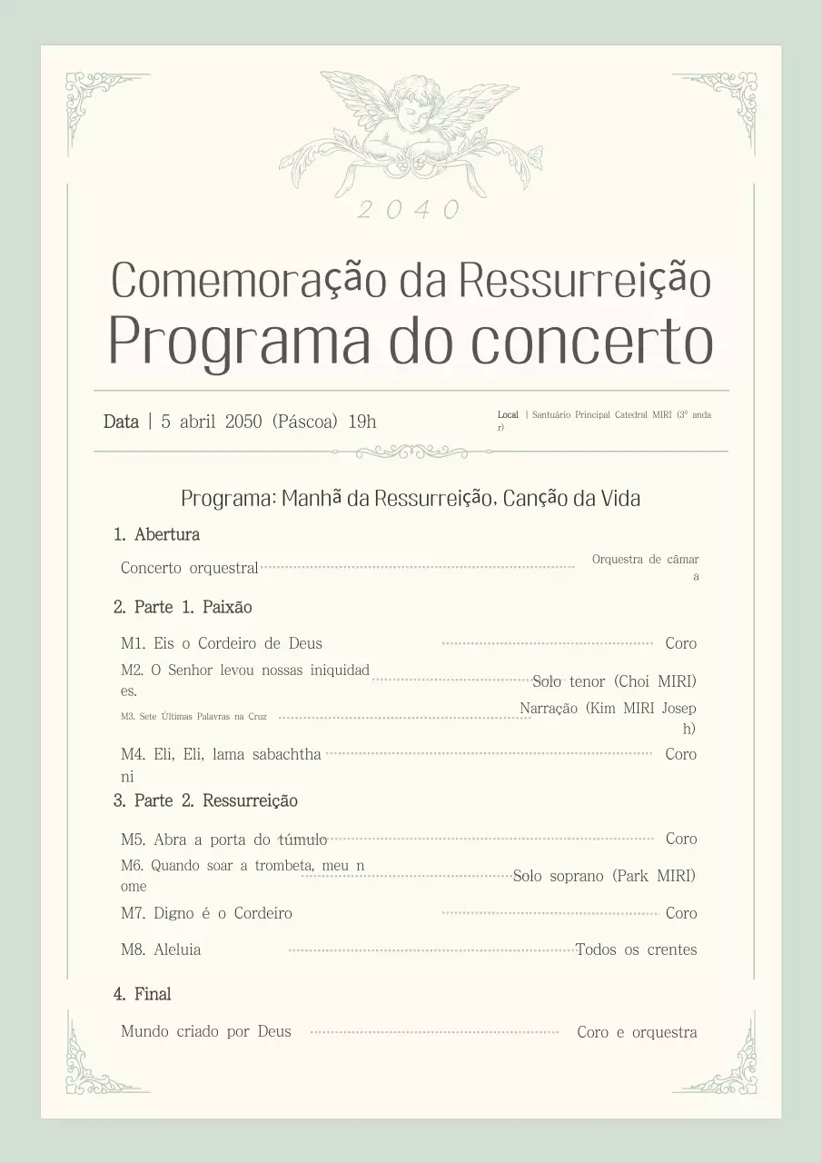 Guia de Concertos de Páscoa da Ivory Classic