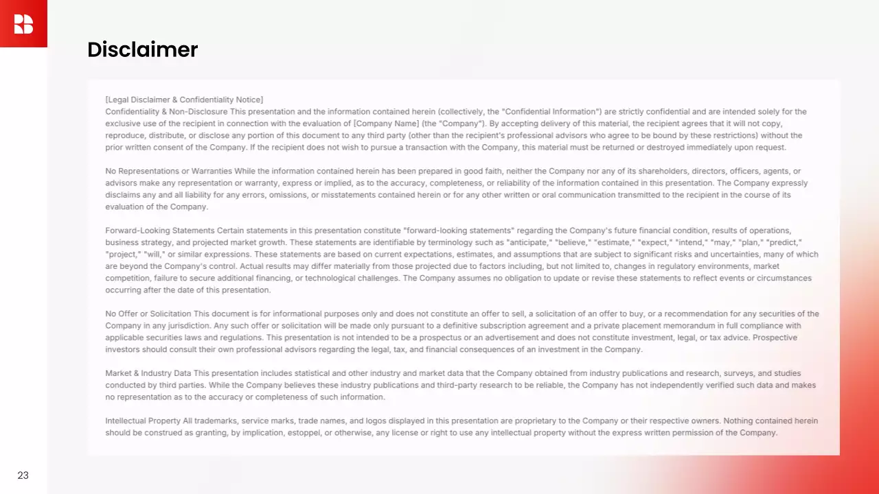 레드 심플 비즈니스 프레젠테이션