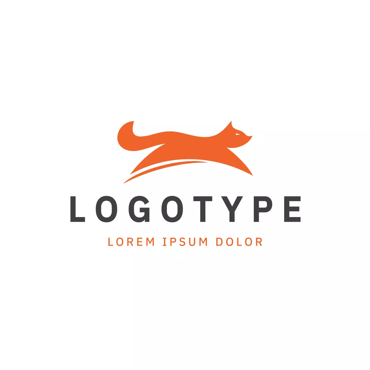 Orange Modern Fox for Brand Identity