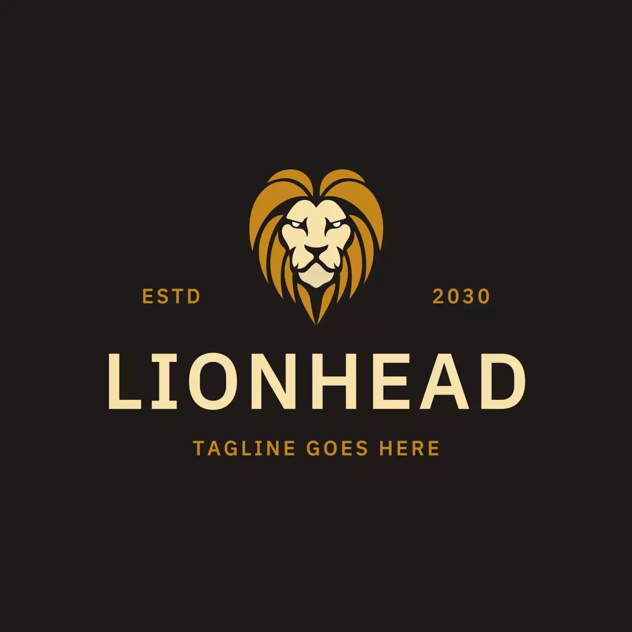 Brown Modern Lion for Brand Identity