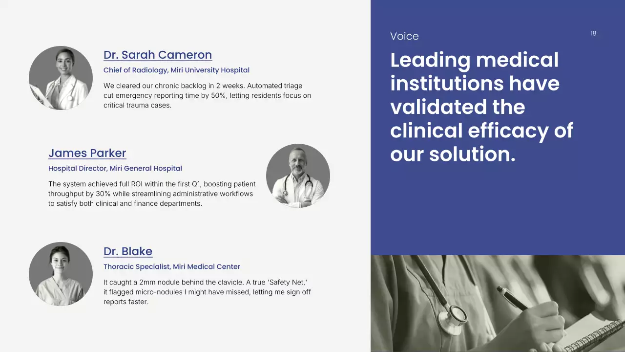 블루 모던 방사선학 프레젠테이션