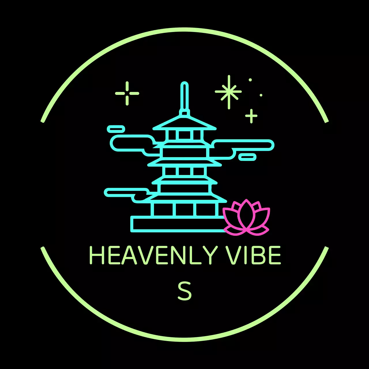 Black cyber Korean logo