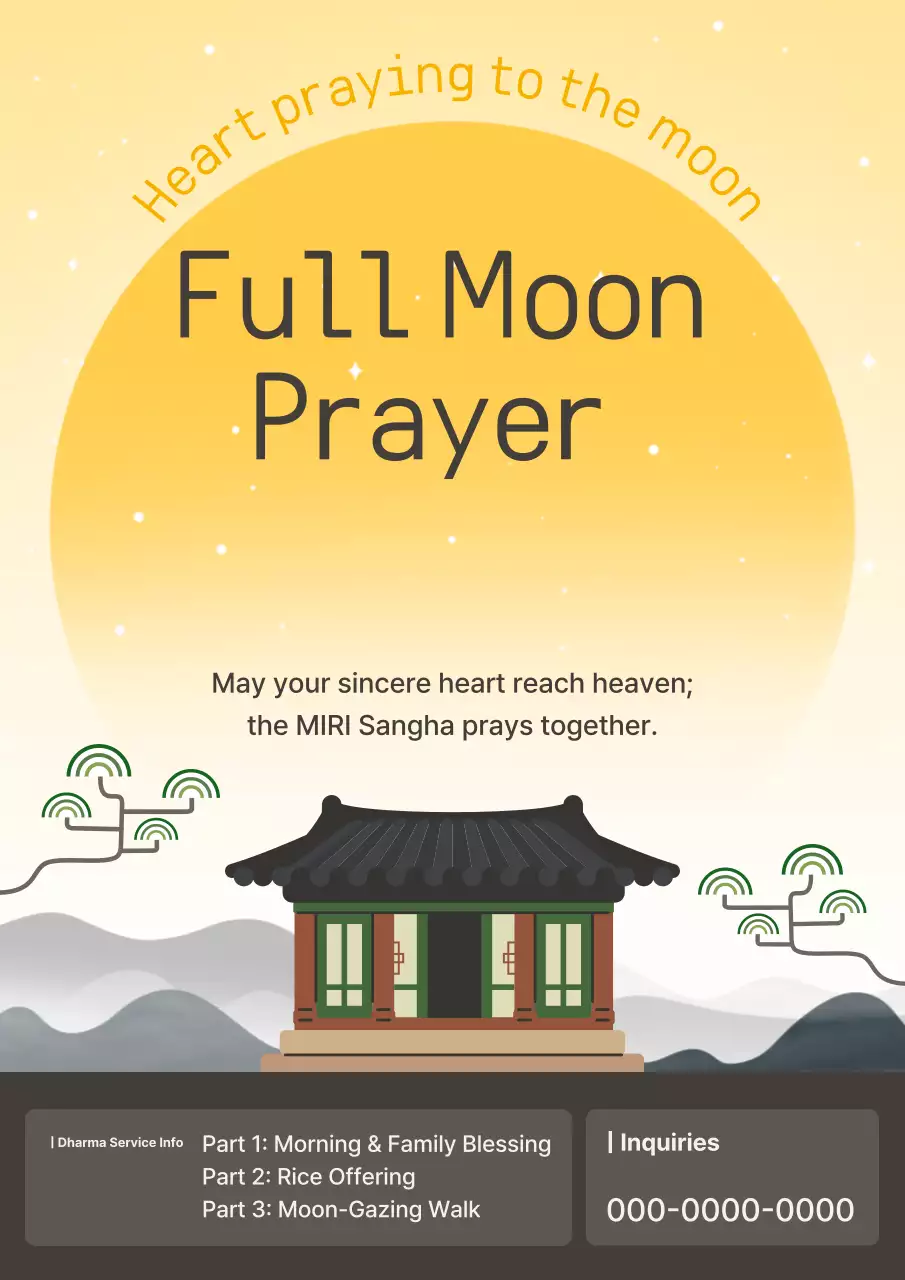 Yellow Simple Lunar New Year Prayer Guide