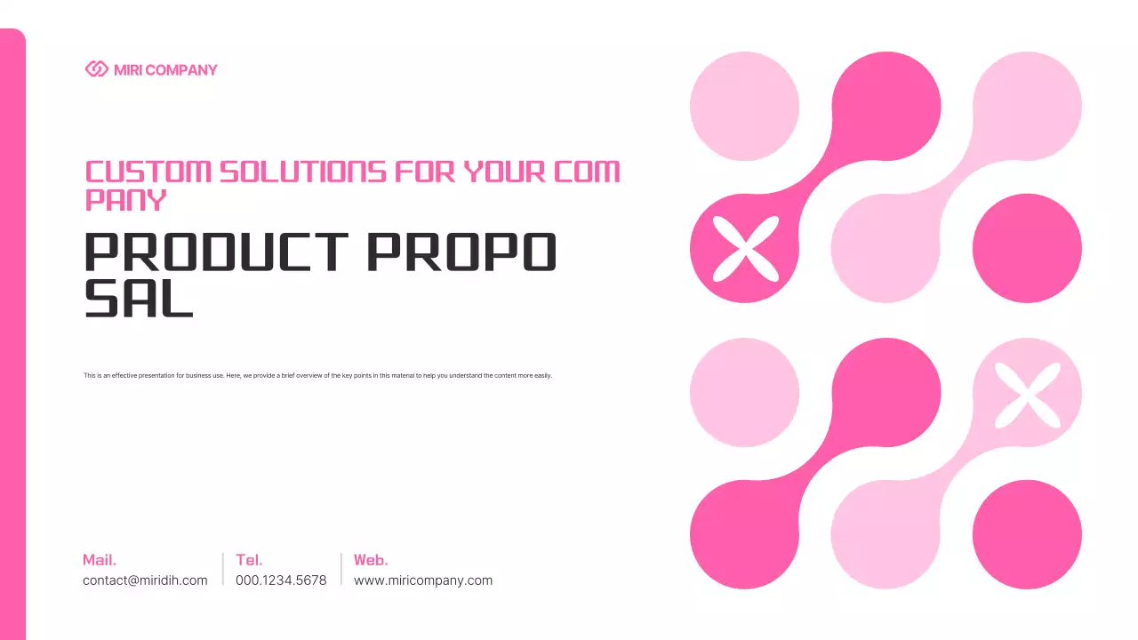 Promosi Proposal Produk Sederhana Berwarna Merah Muda