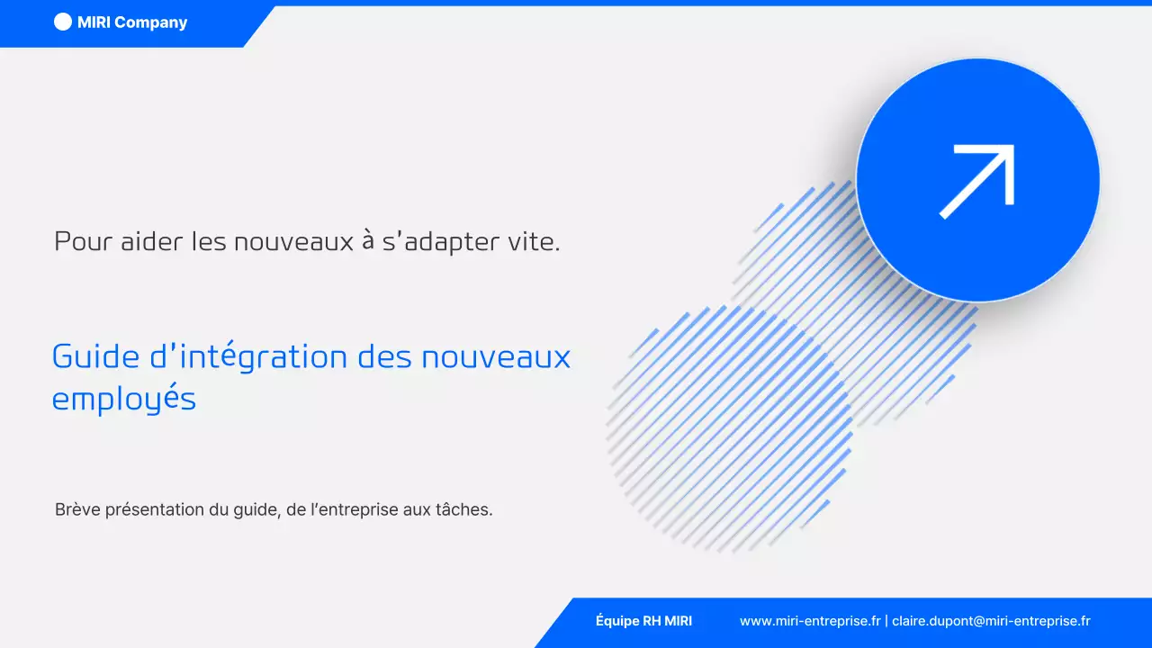Guide d'intégration des nouveaux employés de Blue Clean