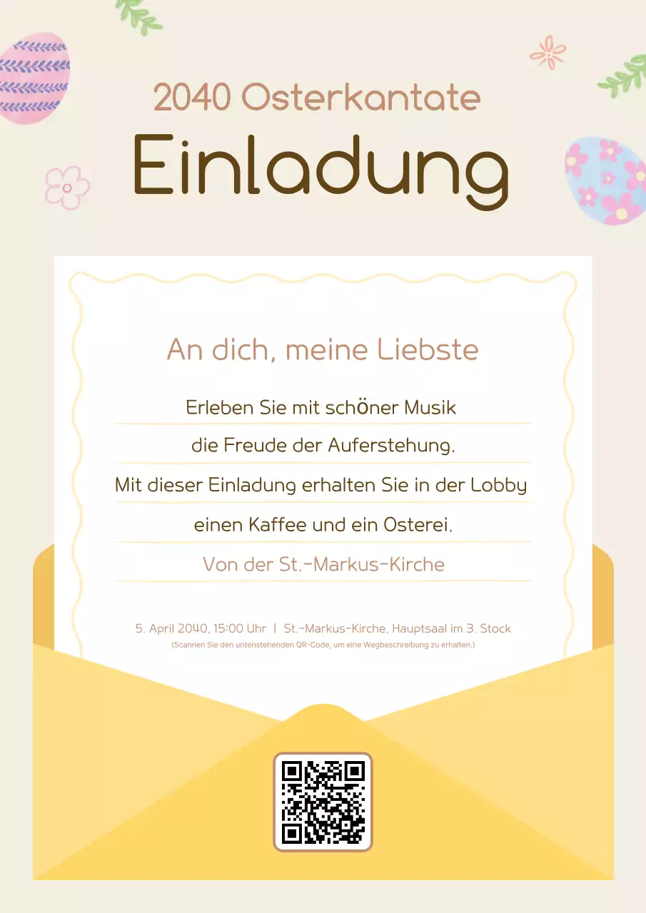 Gelber Leitfaden für einfache Ostereinladungen