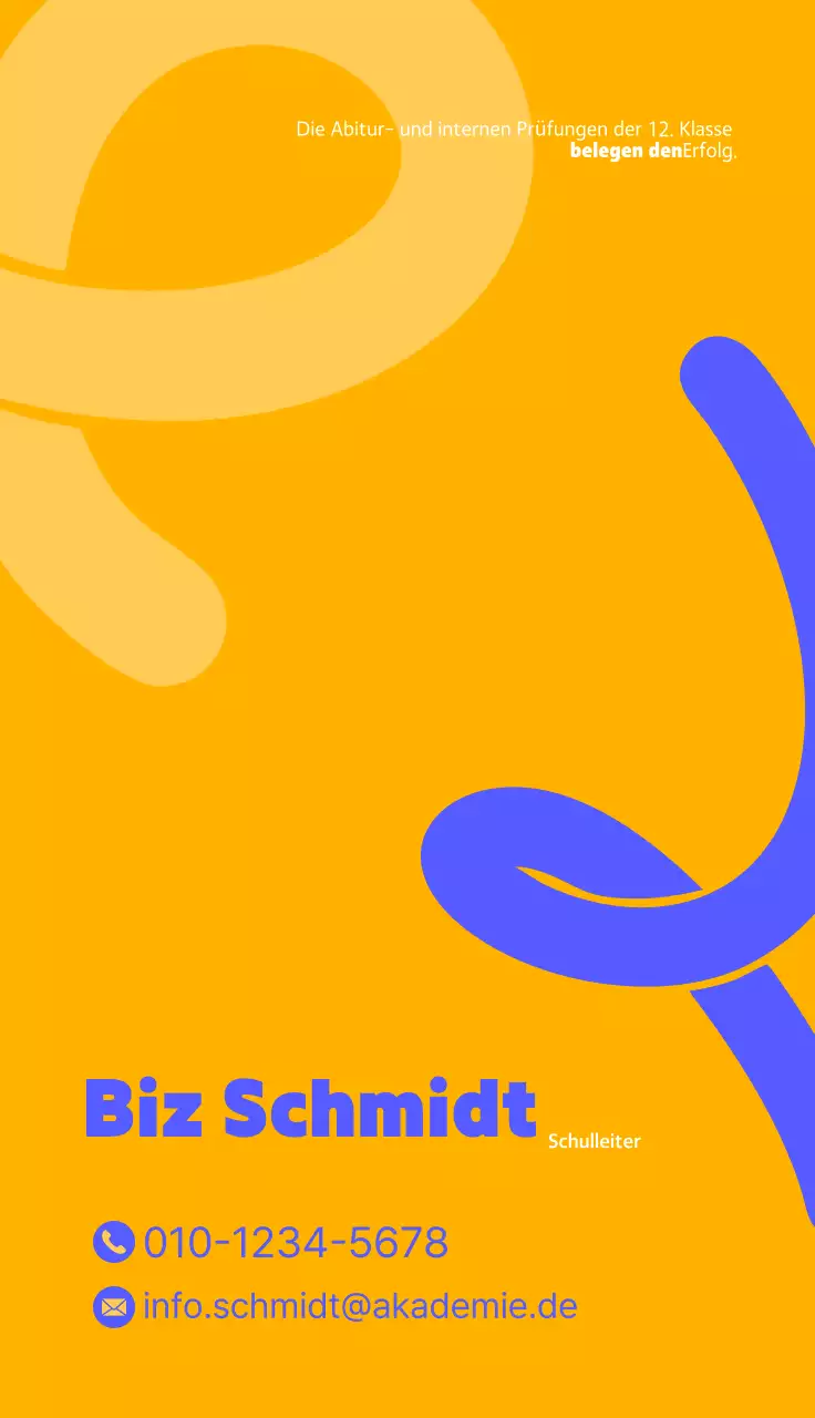 Orange Moderne Visitenkartenwerbung