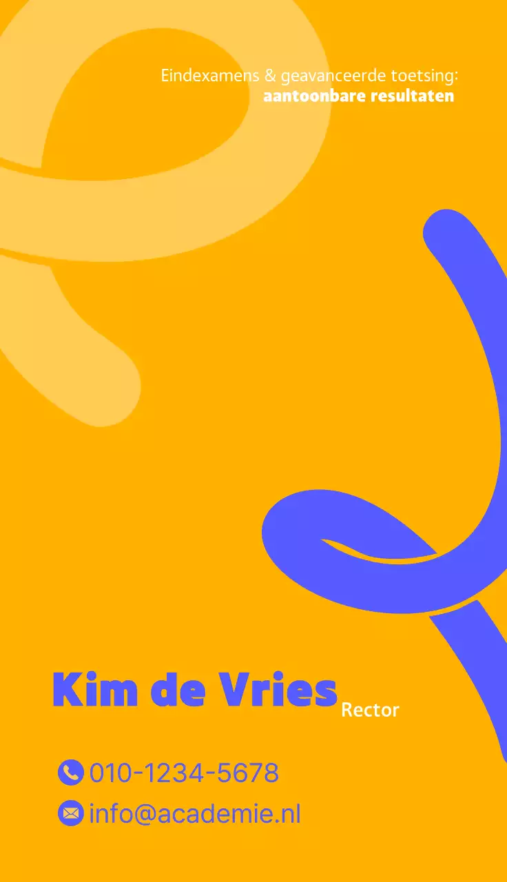 Oranje moderne visitekaartjes reclame