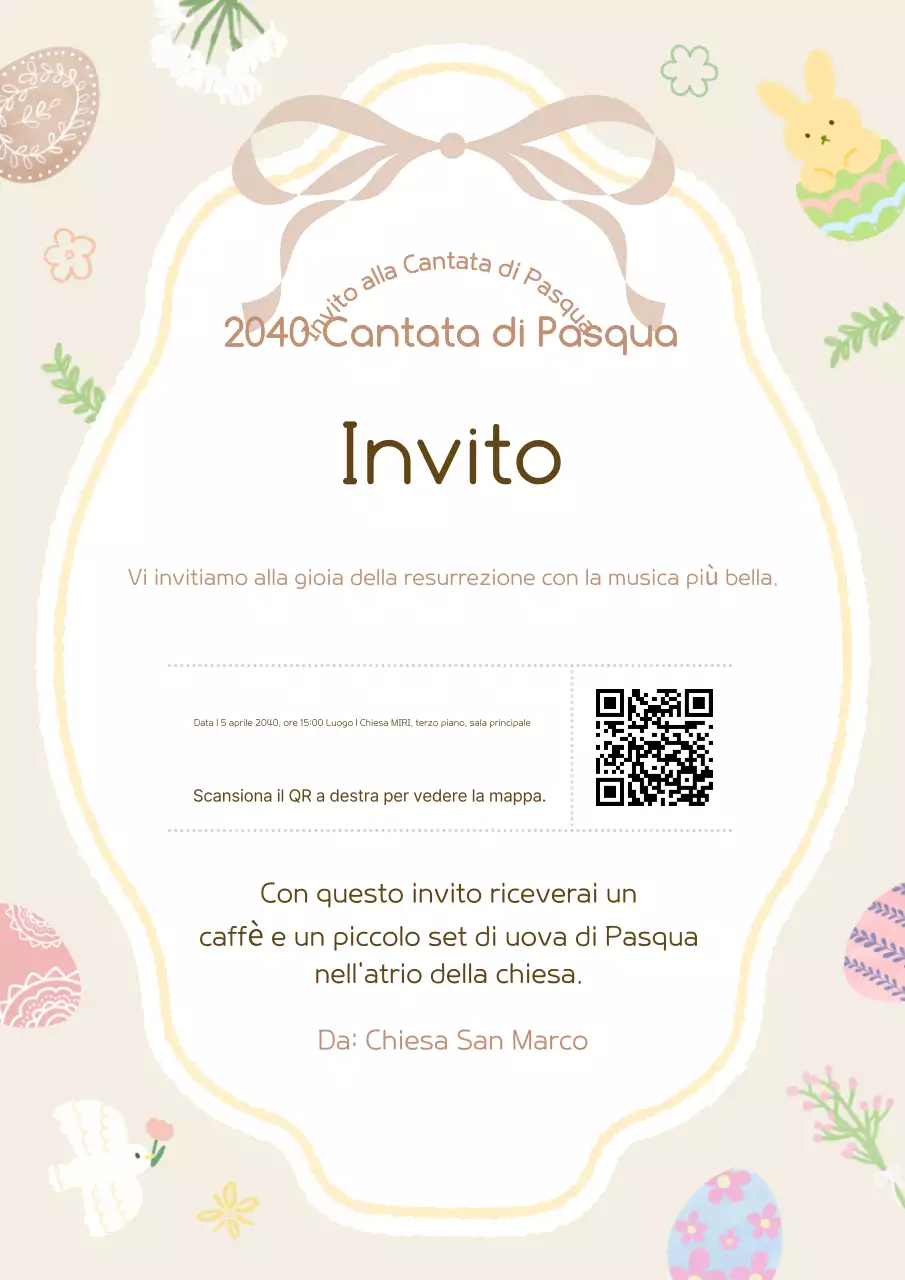 Guida agli inviti pasquali semplici in beige