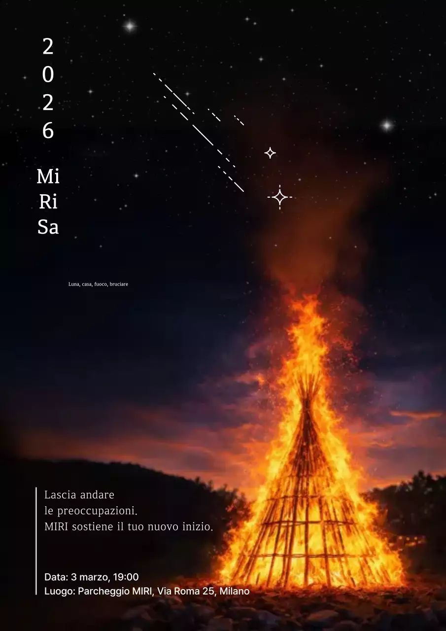 Evento di incendio della casa della Luna Semplice Nera