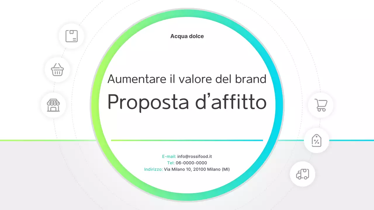 Promozione della proposta del negozio Green Simple