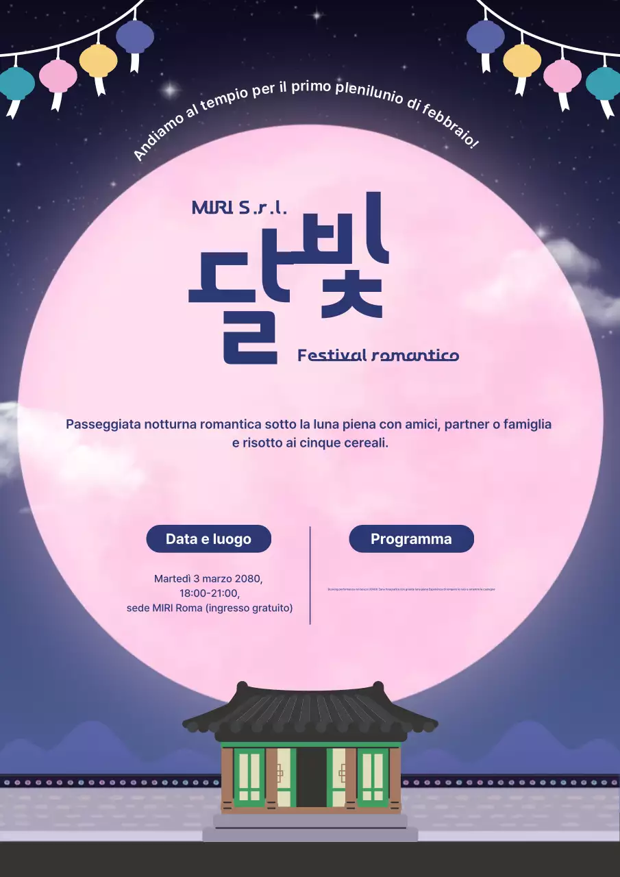 Guida semplice e rosa alla festa della prima luna piena
