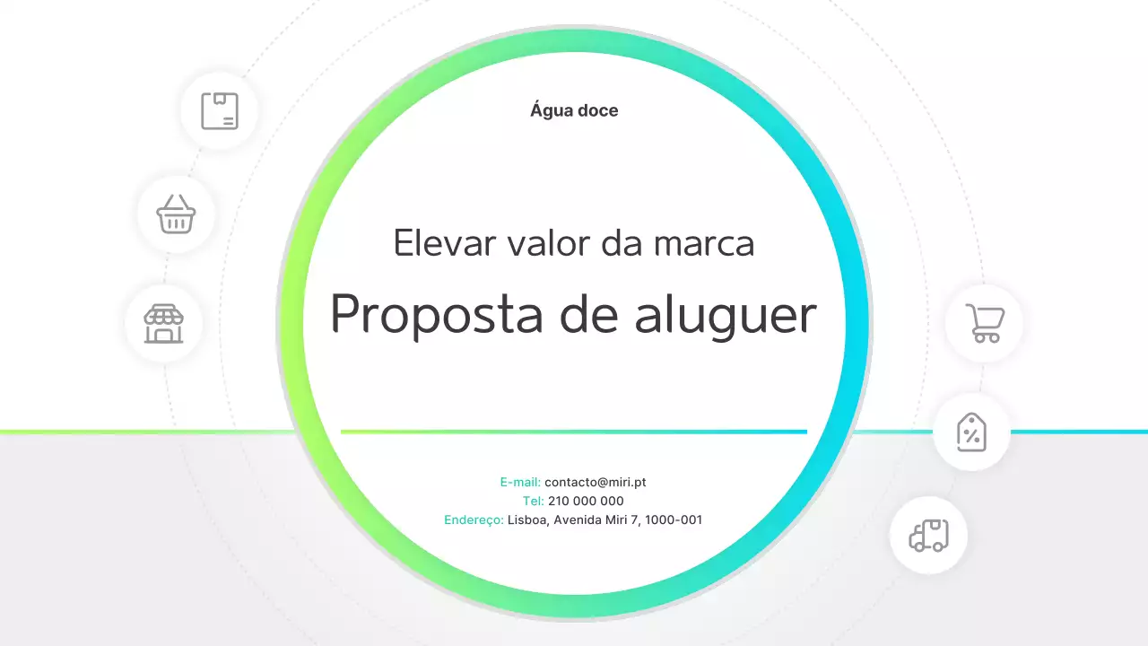 Promoção da proposta da loja Green Simple Store