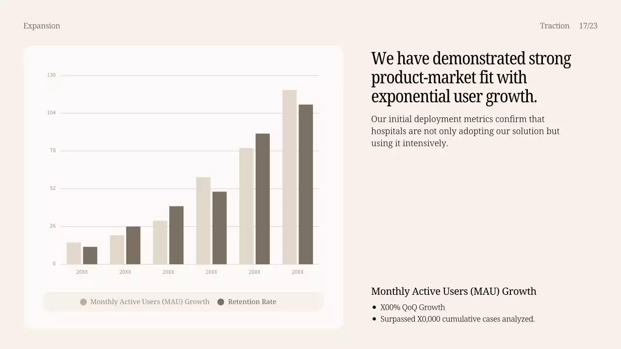 베이지색 모던 AI 제품 프레젠테이션