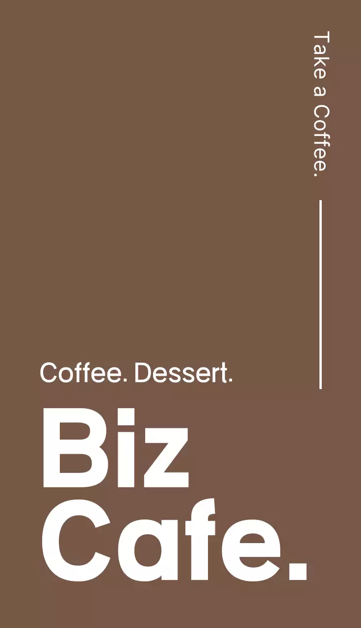 갈색 심플 카페 홍보