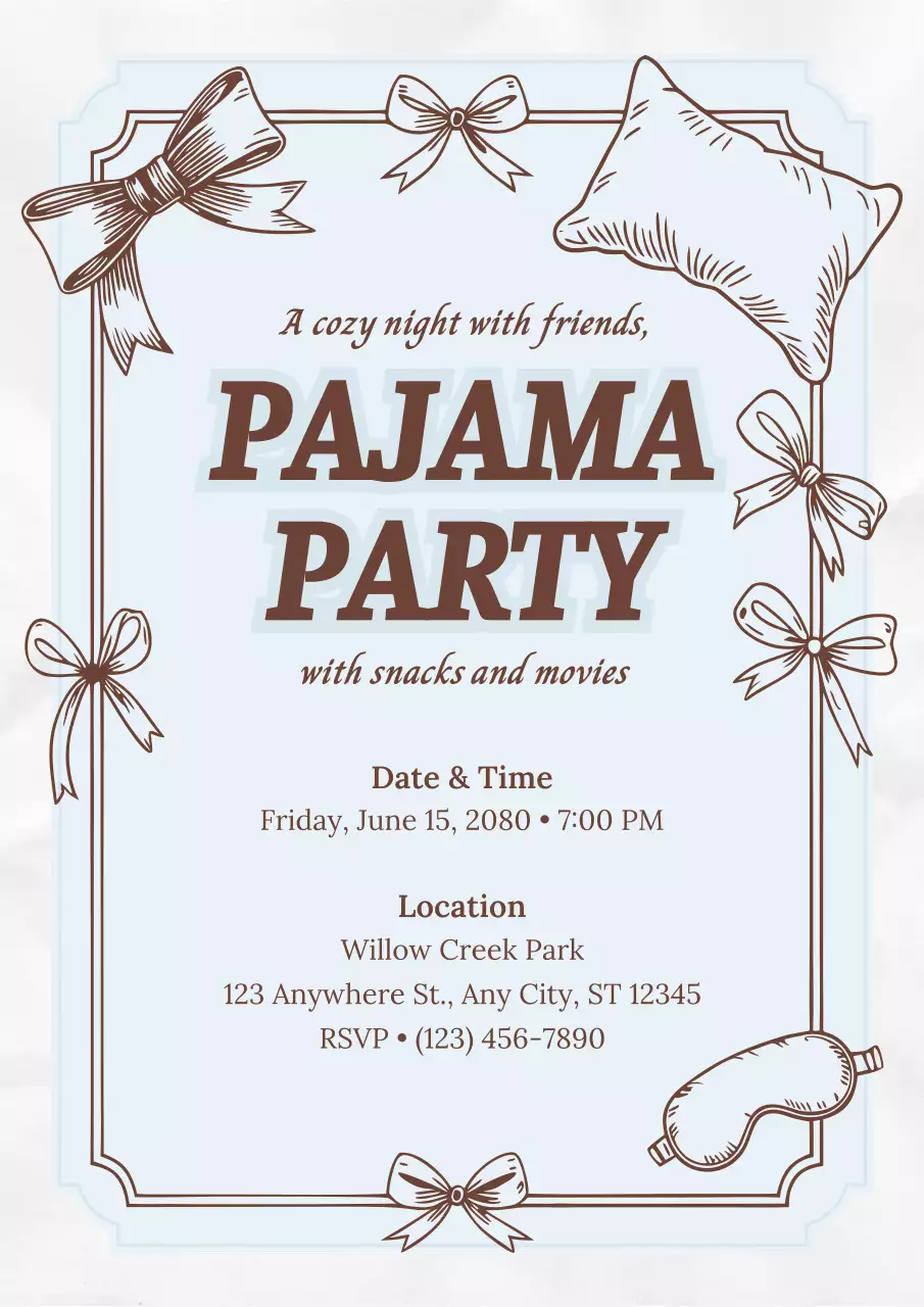 Beige Vintage Party Invitation Poster