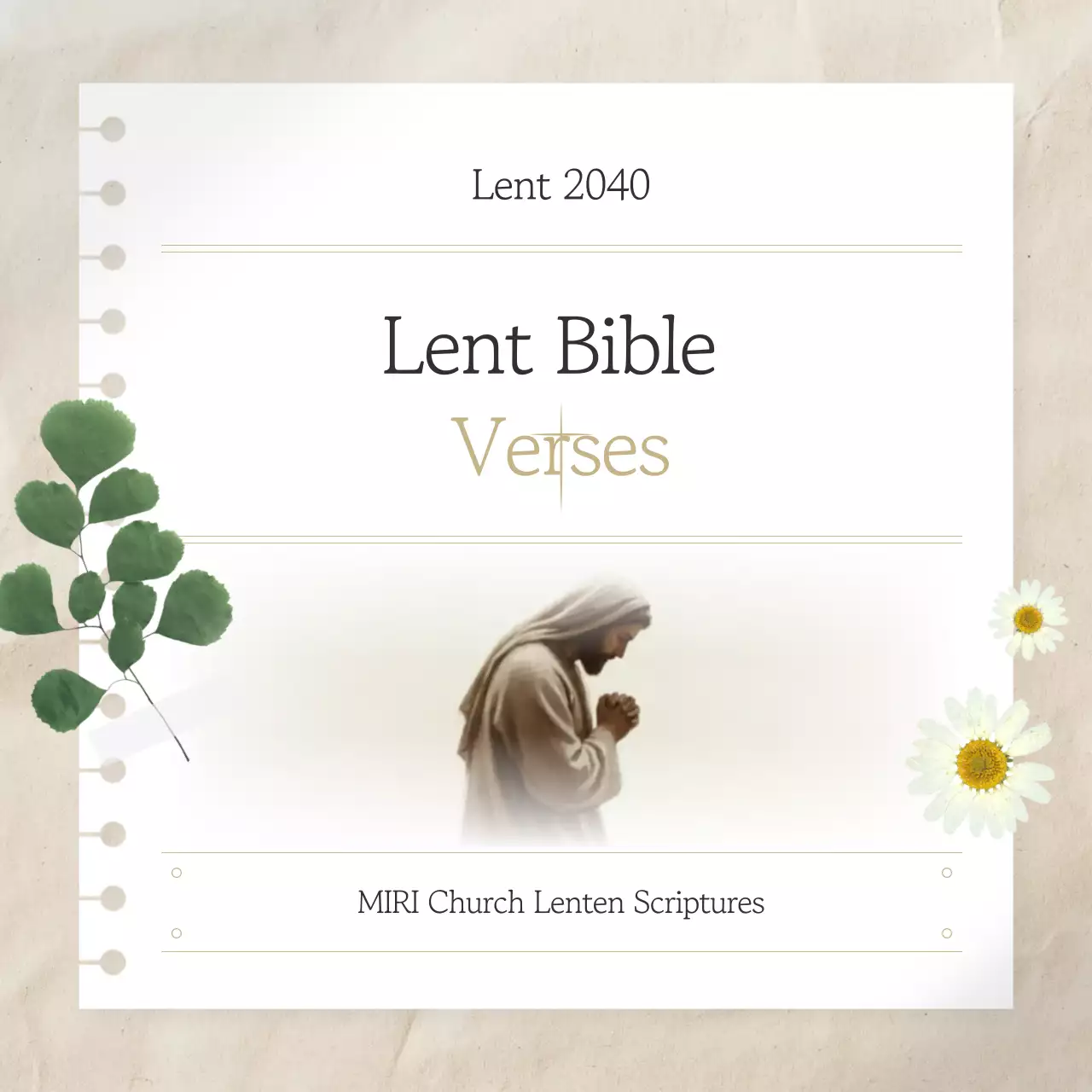 Hướng dẫn thiền Mùa Chay đơn giản màu be