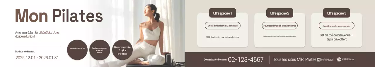 Promotion Pilates moderne beige