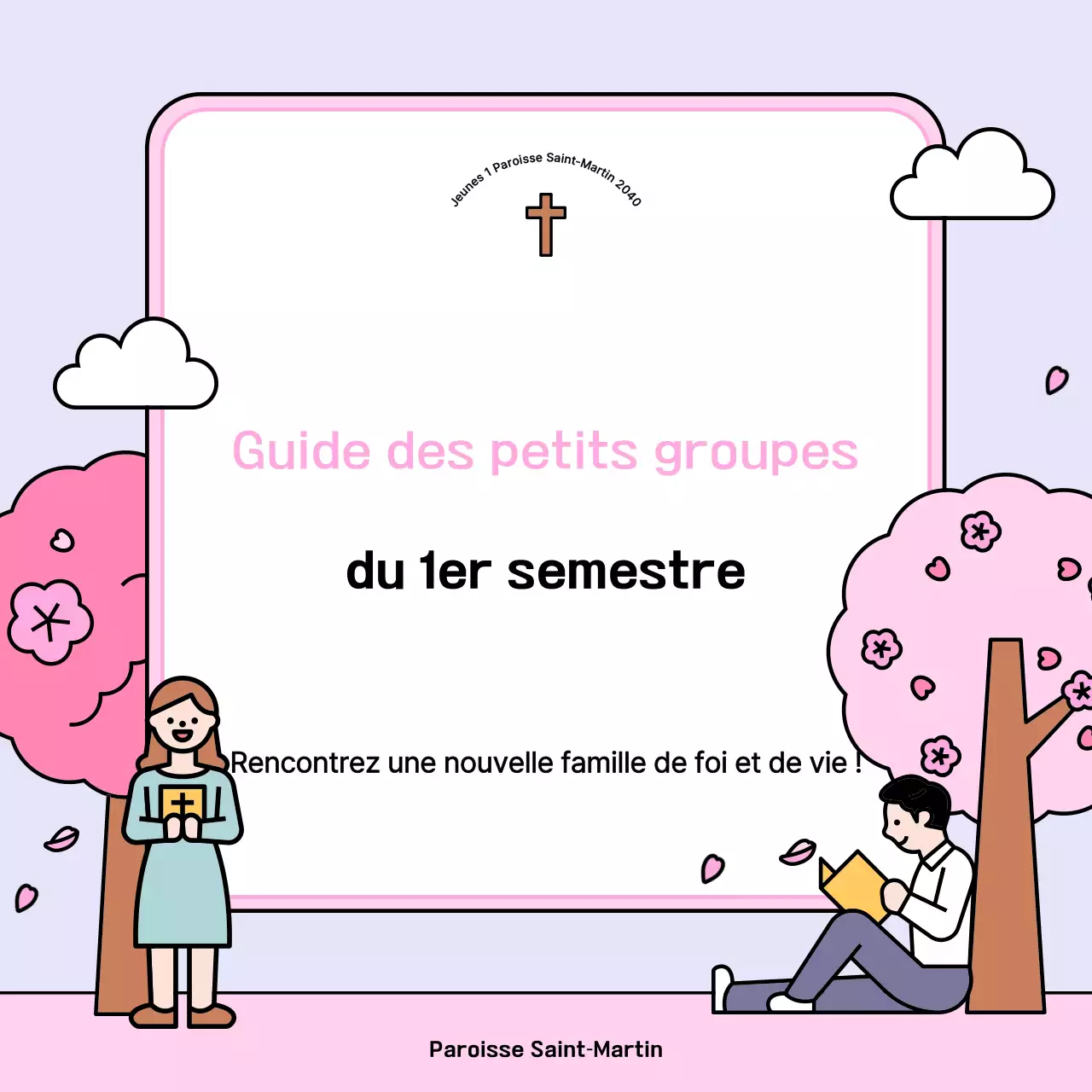 Guide de recrutement des petits groupes de l'église Pink Simple