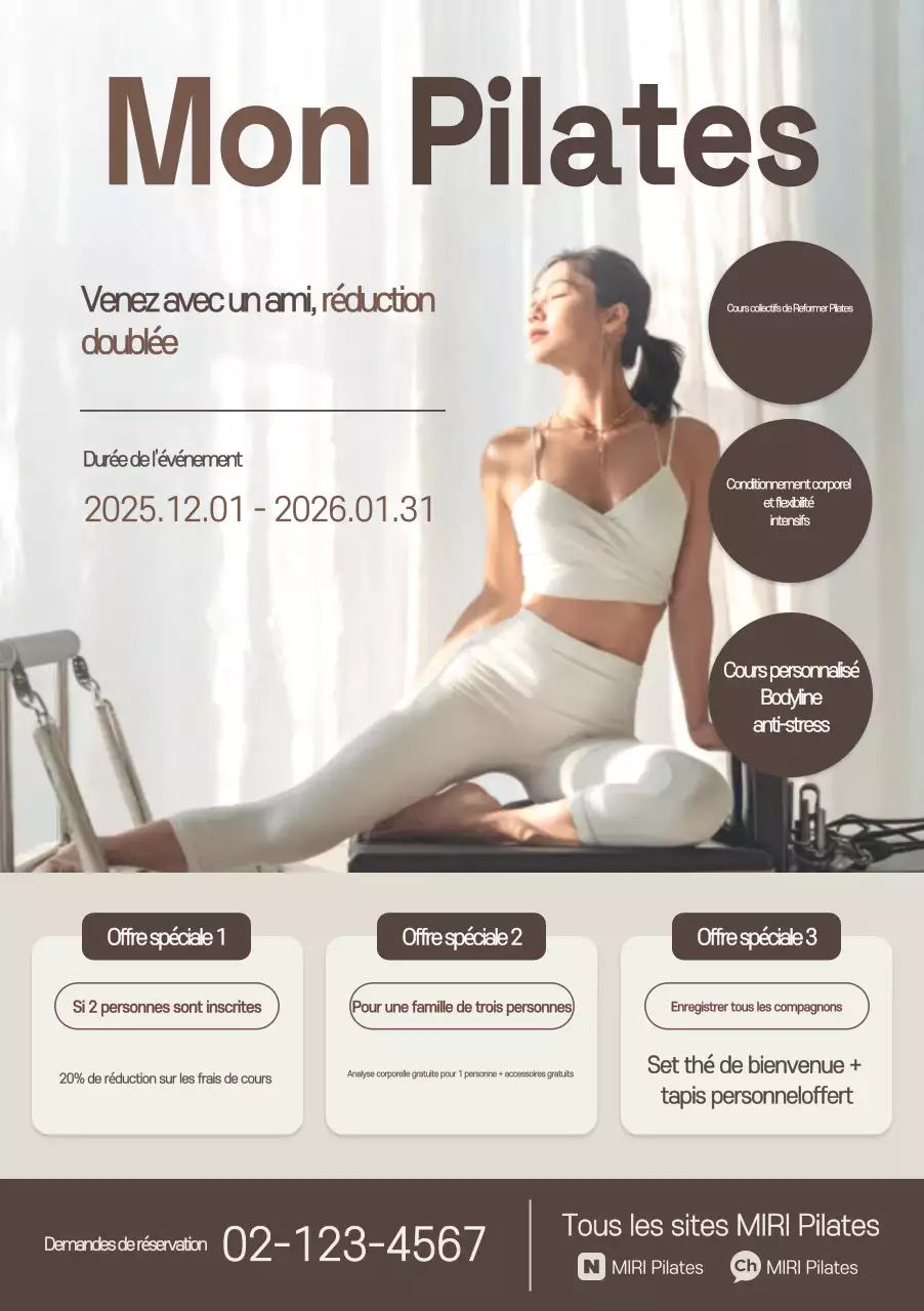 Promotion Pilates Moderne Beige