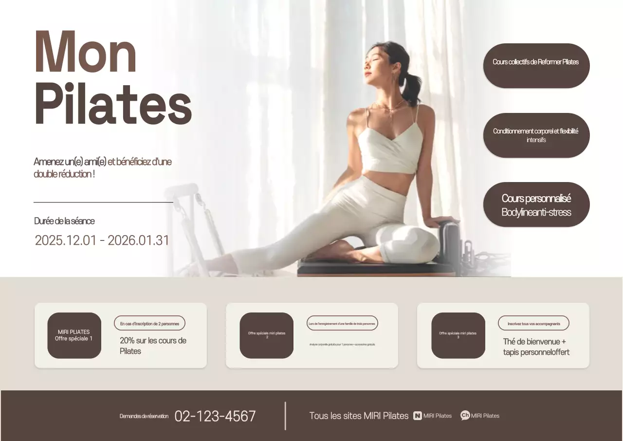 Promotion Pilates moderne beige