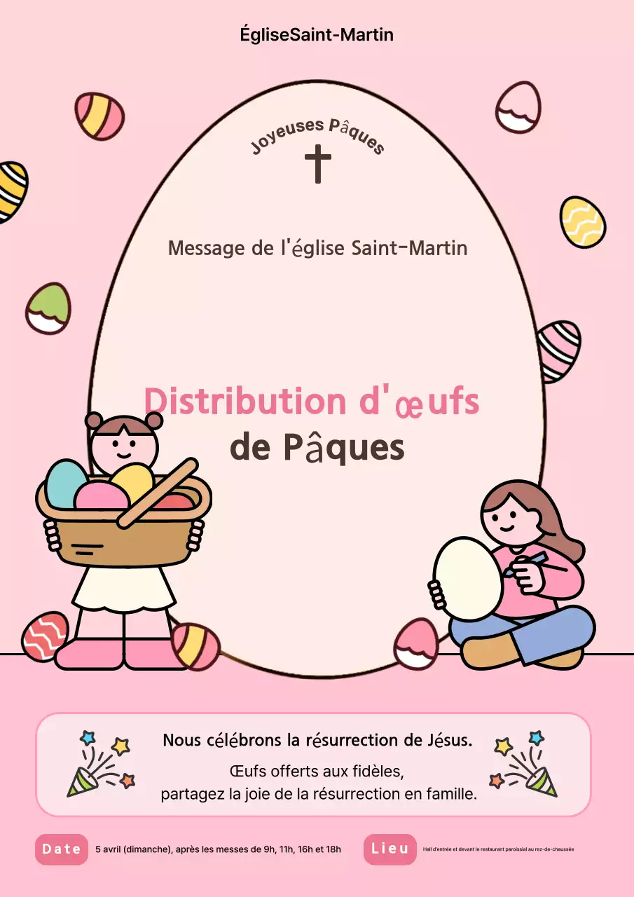 Guide de partage de Pâques pour bébé rose