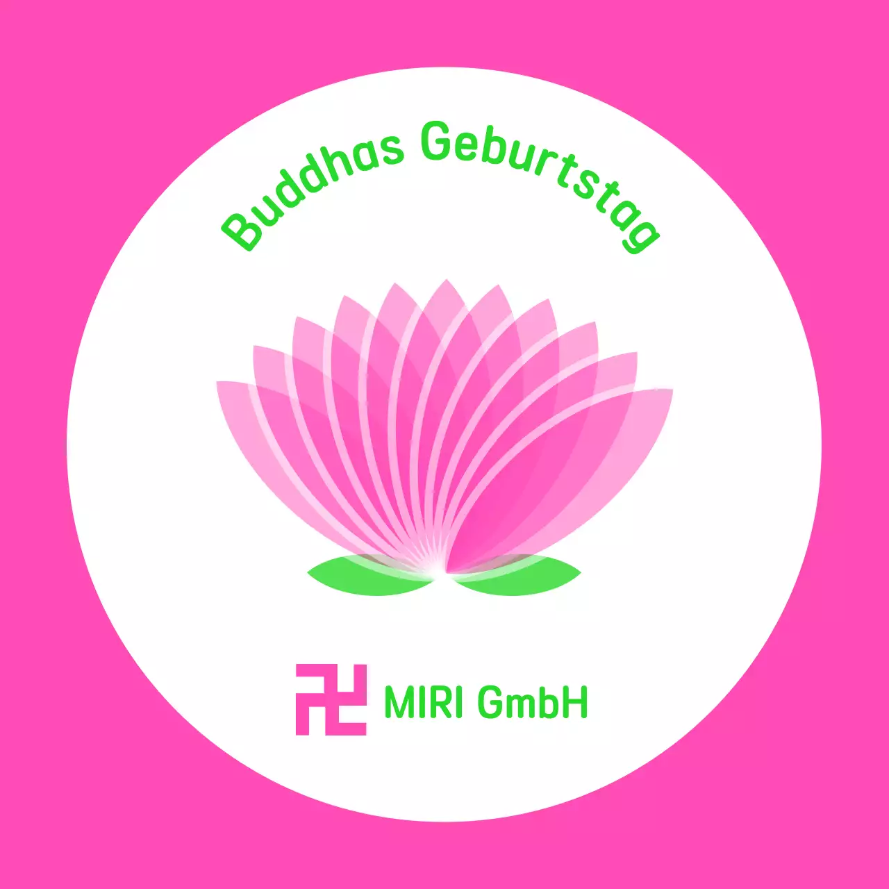 Einfacher rosa Buddha-Geburtstagsaufkleber