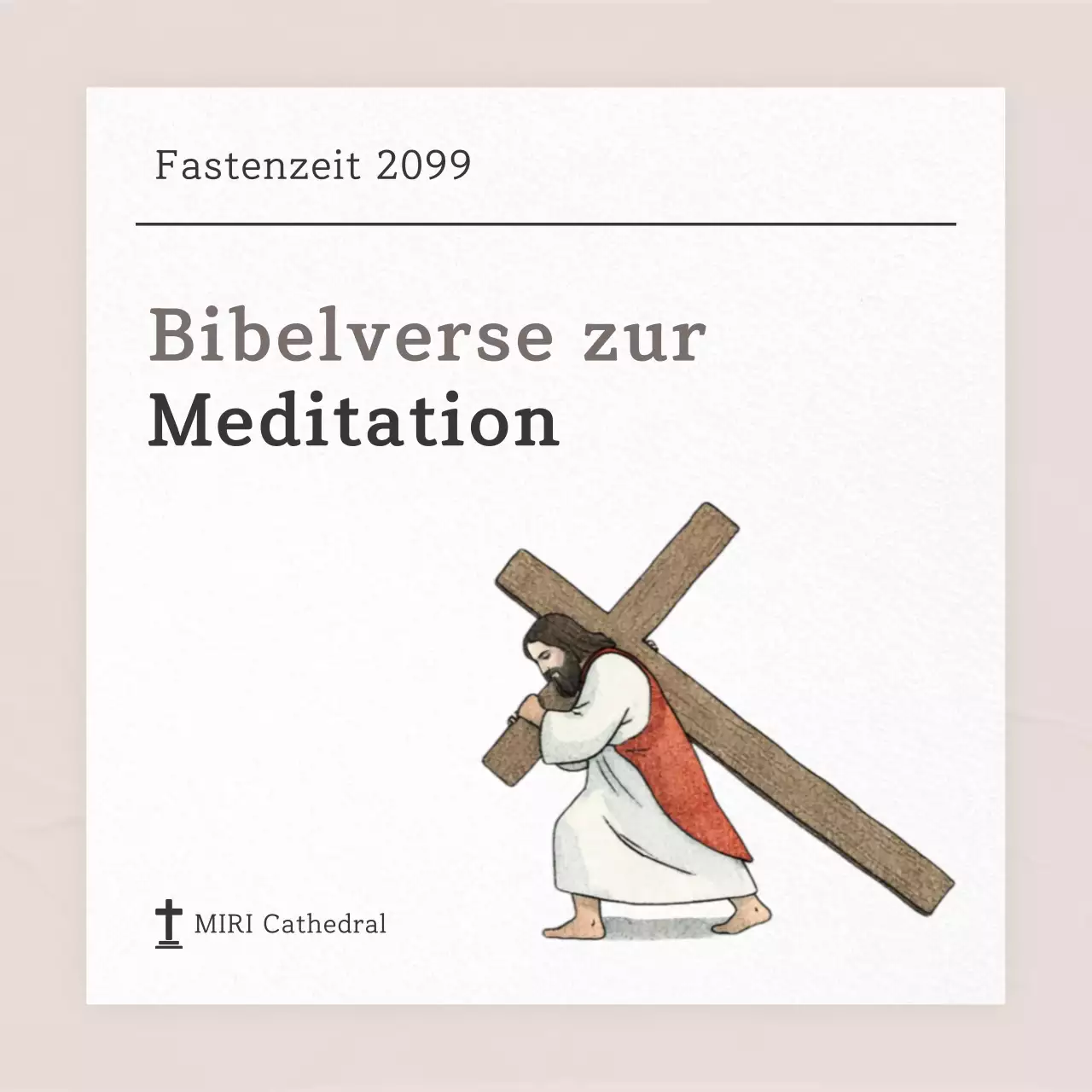 Beige Clean Meditation Bibelvers-Leitfaden