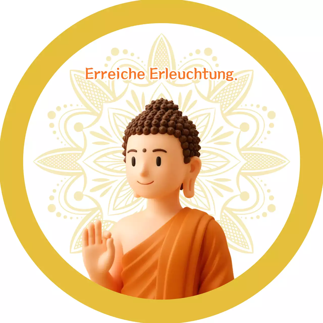 Goldener einfacher buddhistischer Gruß