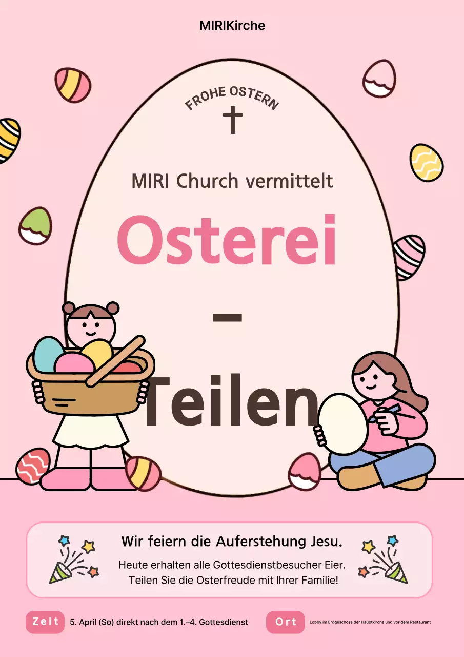 Leitfaden zum Teilen von Ostern für rosa Babys