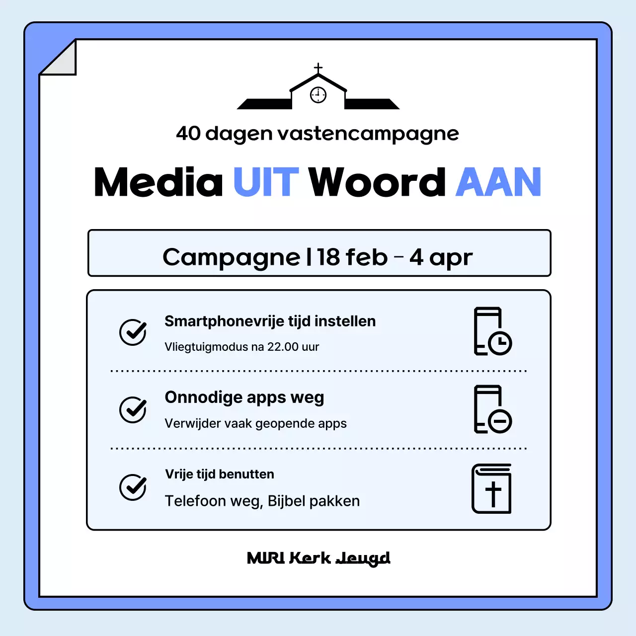 Handleiding voor de Blue Clean-campagne inzake gematigd smartphonegebruik