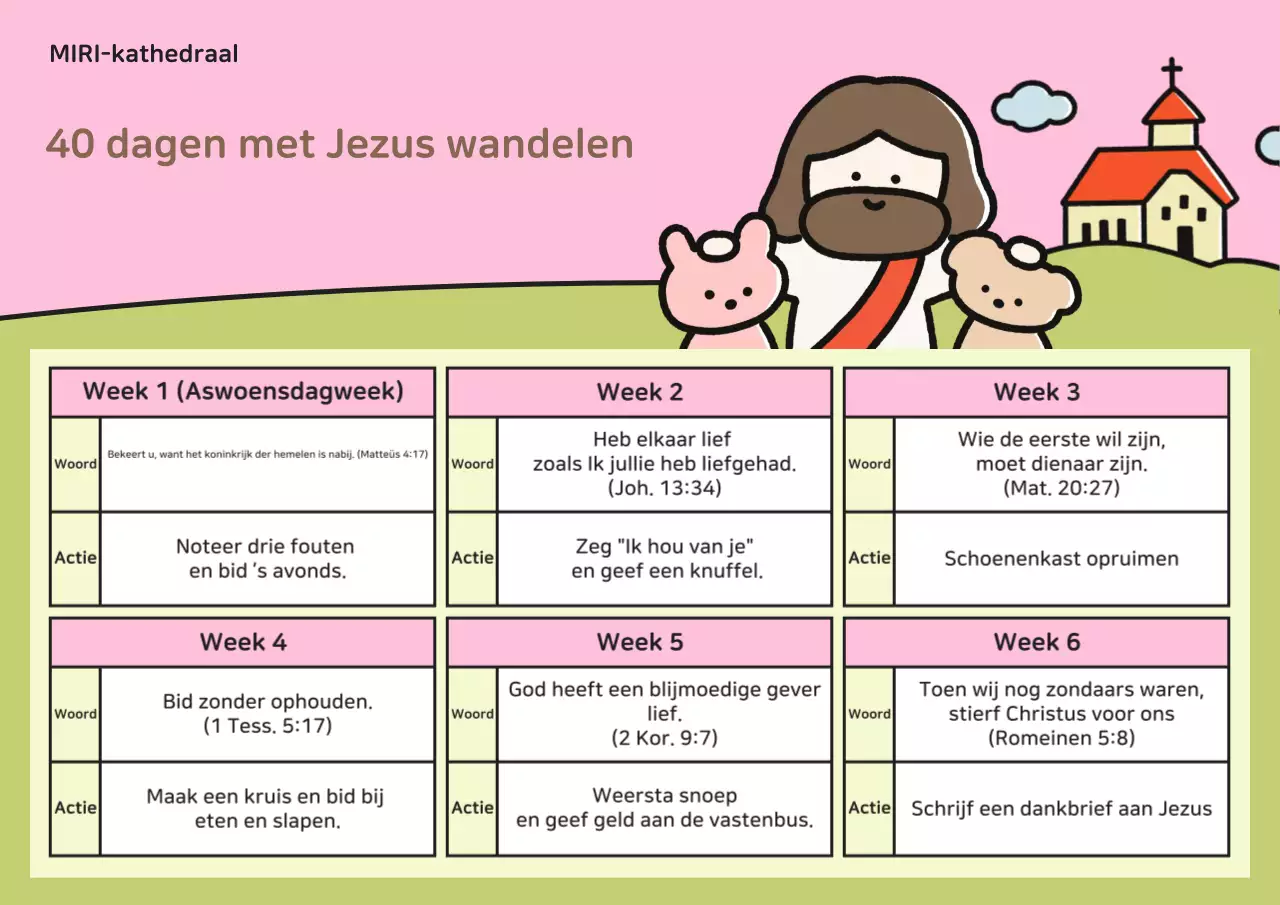 Roze Baby Religie 40-dagenplan