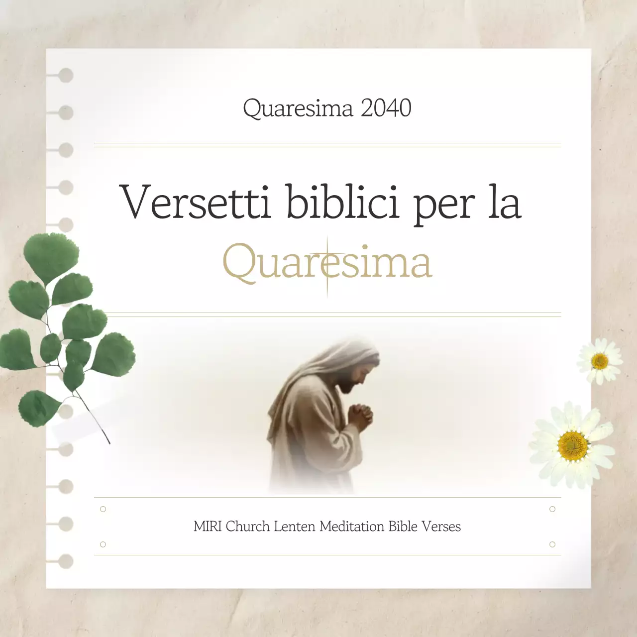 Guida alla meditazione semplice per la Quaresima in beige