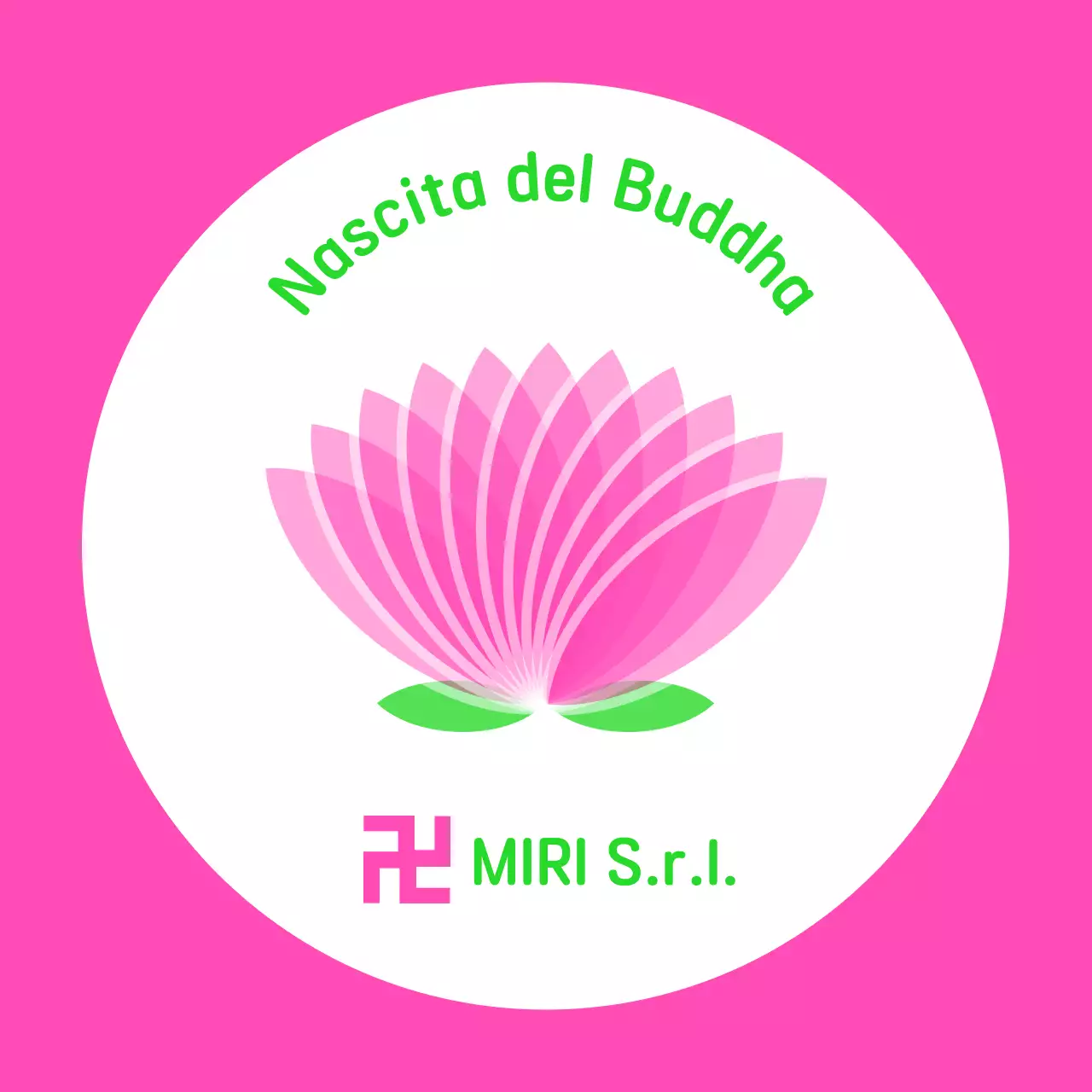 Adesivo rosa semplice per il compleanno del Buddha
