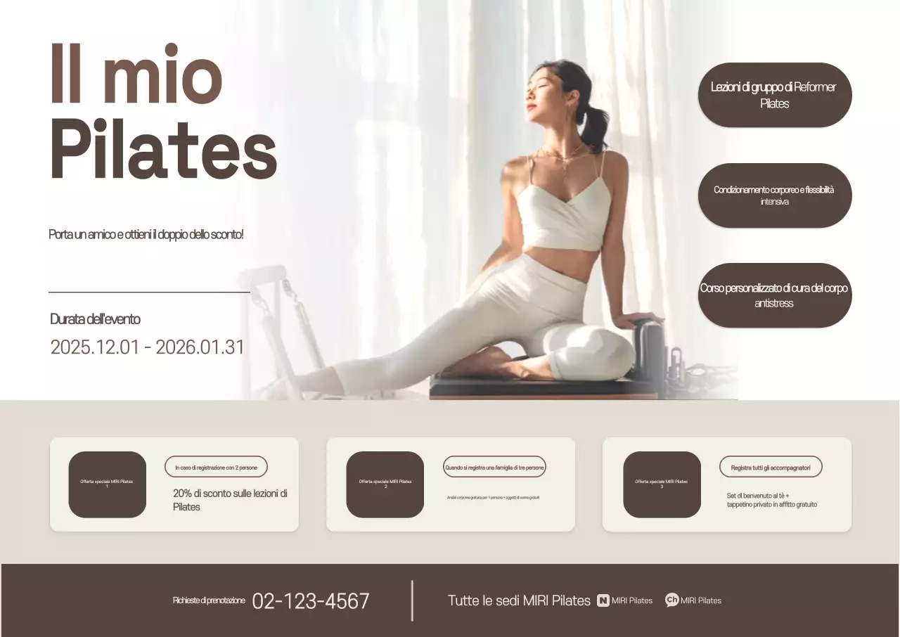 Promozione Beige Modern Pilates