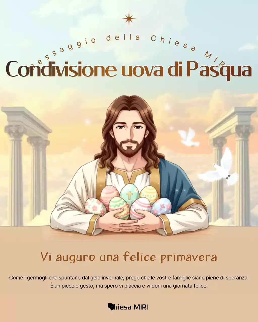 Evento di condivisione delle uova di Pasqua Beige Clean