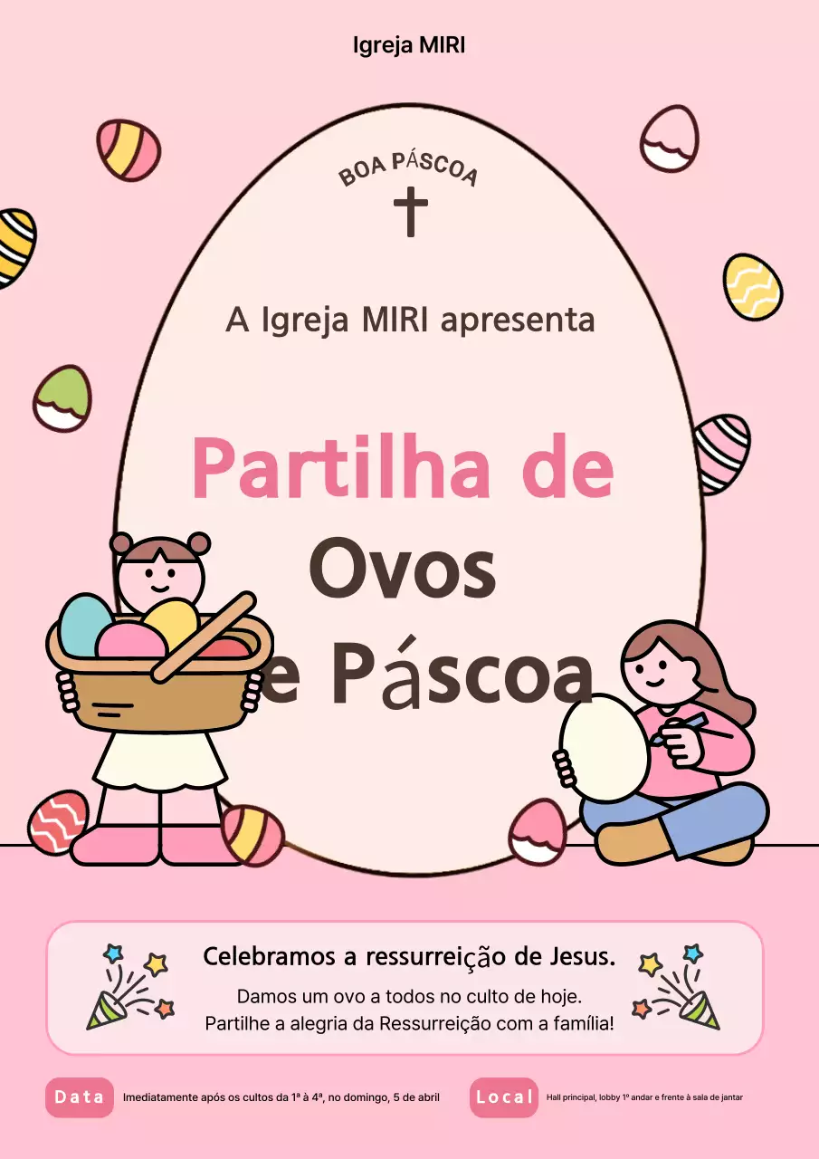 Guia de Partilha de Páscoa para Bebês Rosa