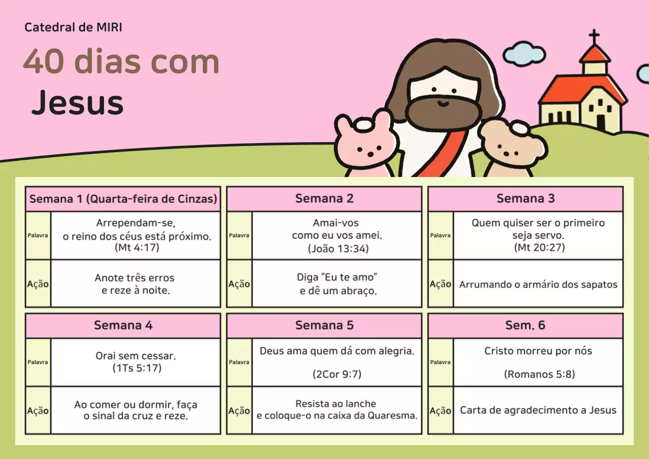 Plano de 40 dias da Pink Baby Religion