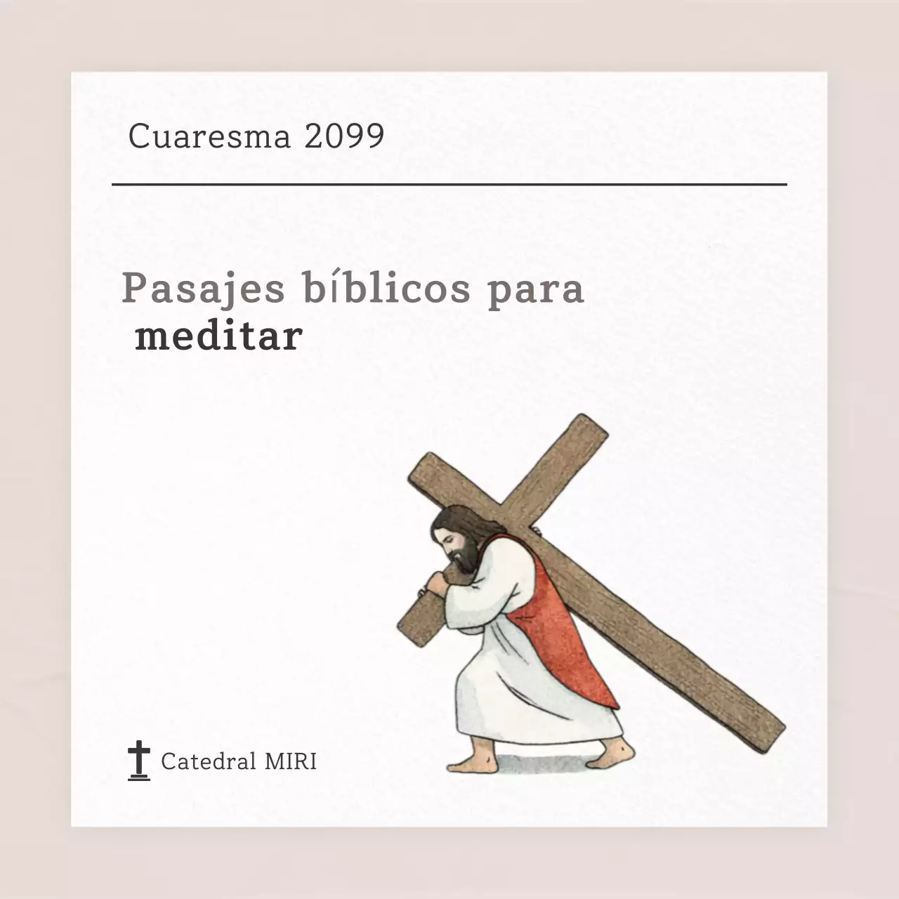 Guía de versículos bíblicos para meditar en beige limpio