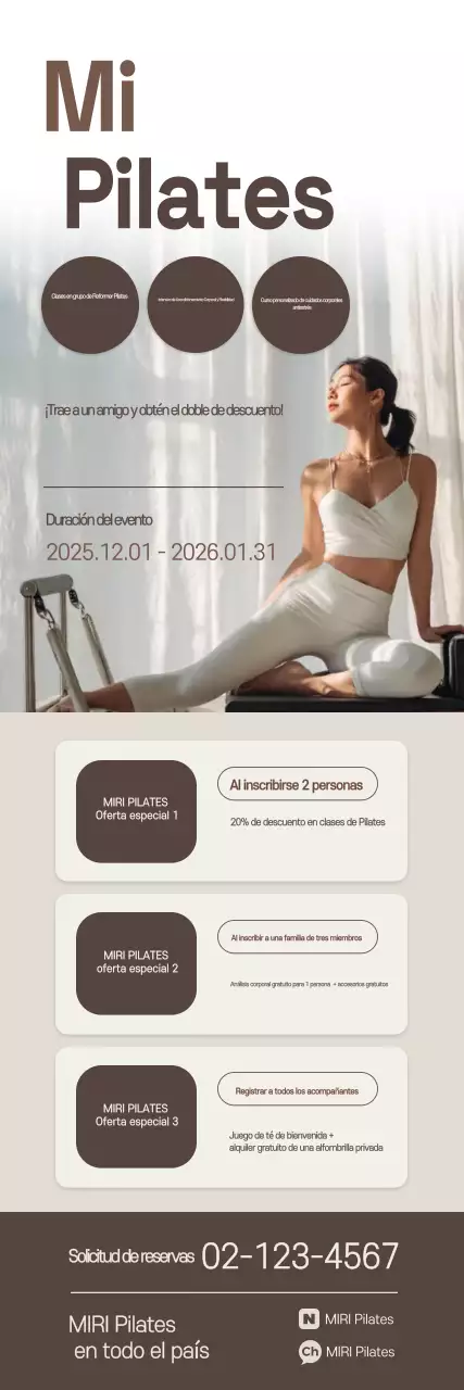 Promoción de Pilates Moderno Beige